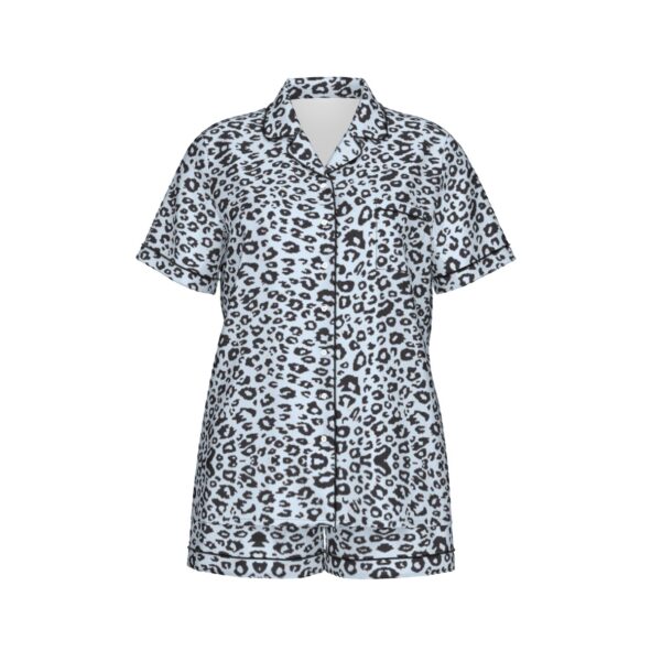 FullbreedCustom Print Women's Imitation Silk Pajama Set With Short Sleeve