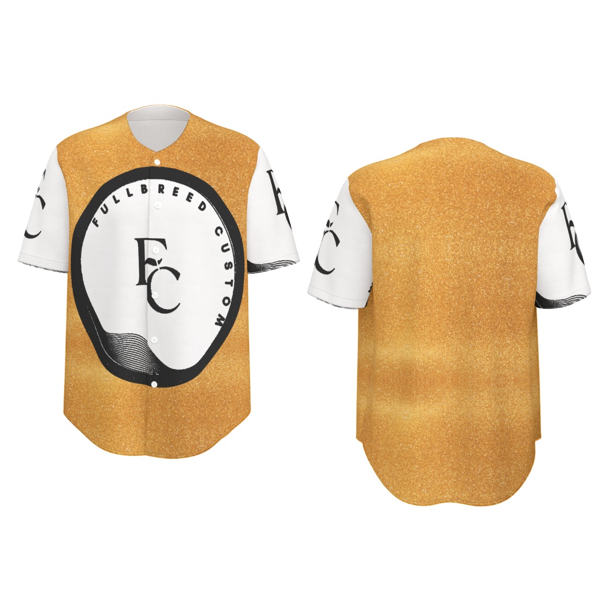 FullbreedCustom Print Men's Short Sleeve Baseball Jersey