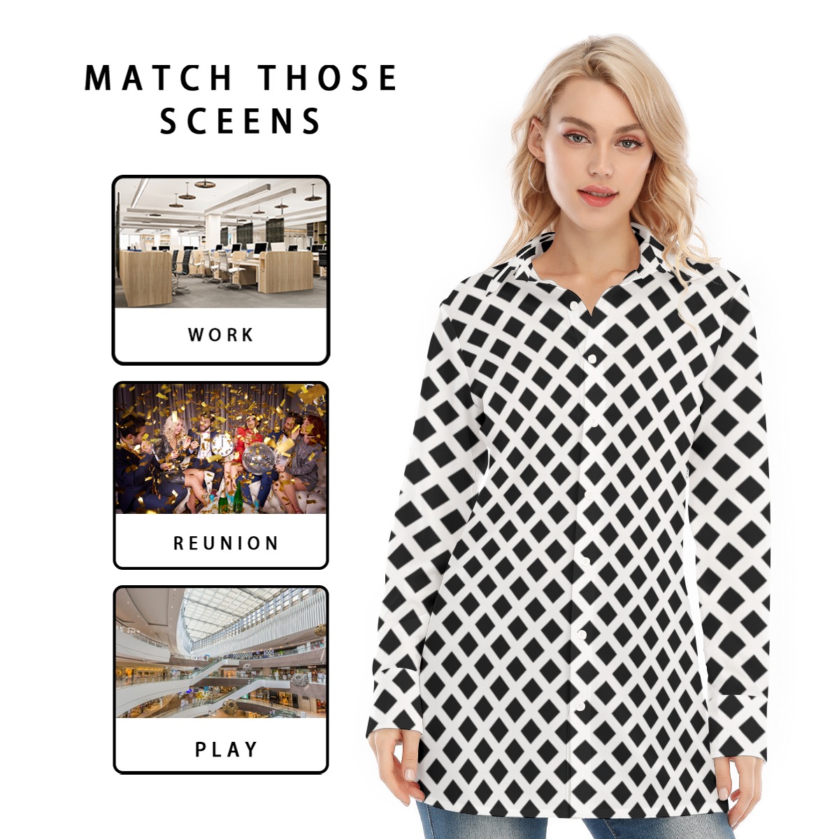 All-Over Print Women's Long Shirt - Image 5