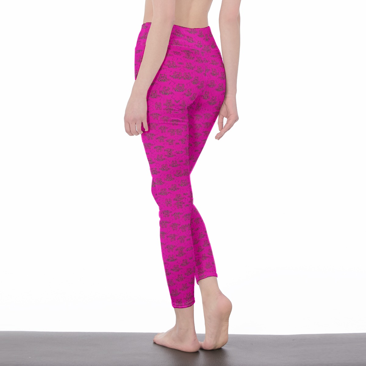 All-Over Print Women's High Waist Leggings | Side Stitch Closure - Image 3