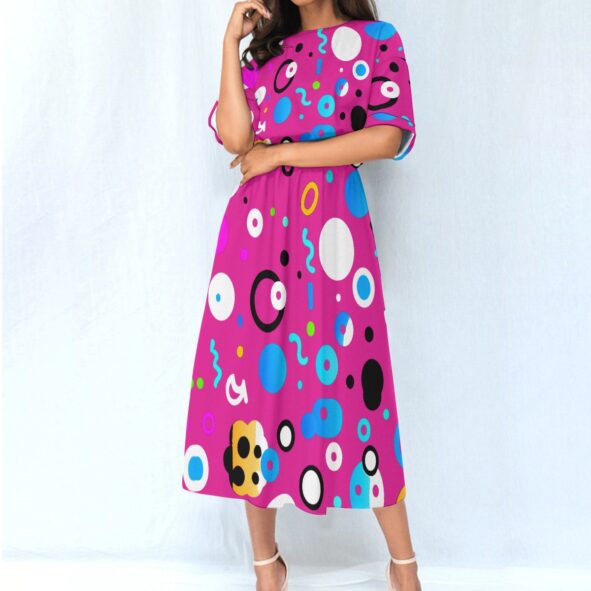FullbreedCustom Print Women's Elastic Waist Dress
