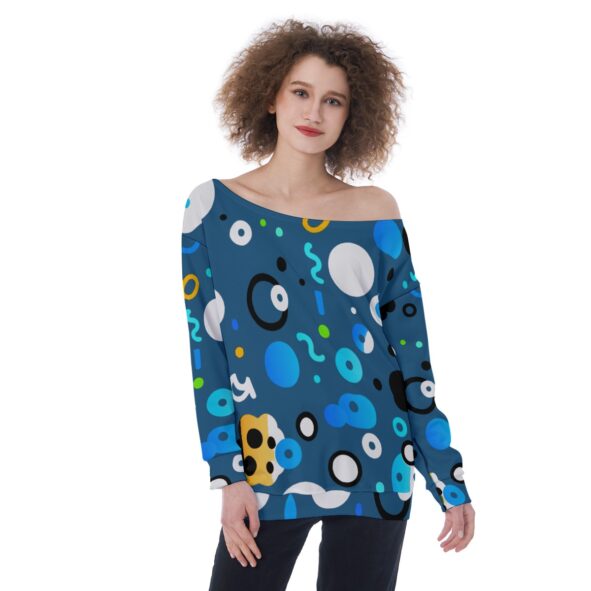 FullbreedCustom Print Oversized Women's Off-Shoulder Sweatshirt