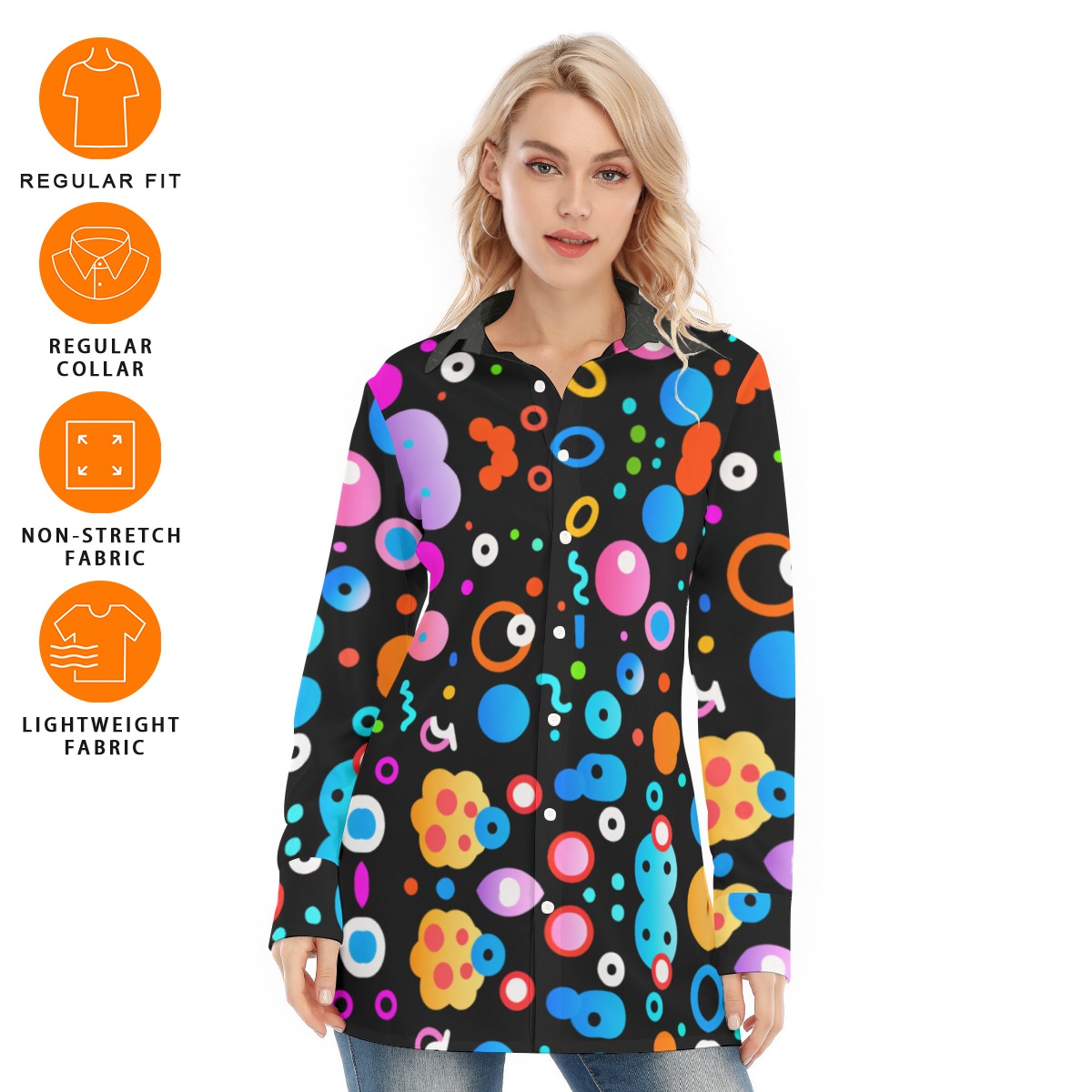 FullbreedCustom Print Women's Long Shirt - Image 6