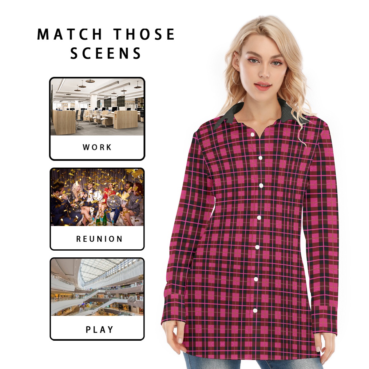 FullbreedCustom Print Women's Long Shirt - Image 5