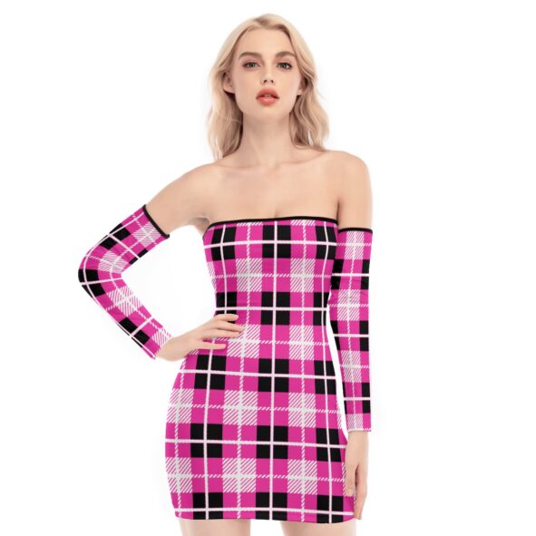 FullbreedCustom Print Women's Off-shoulder Back Lace-up Dress