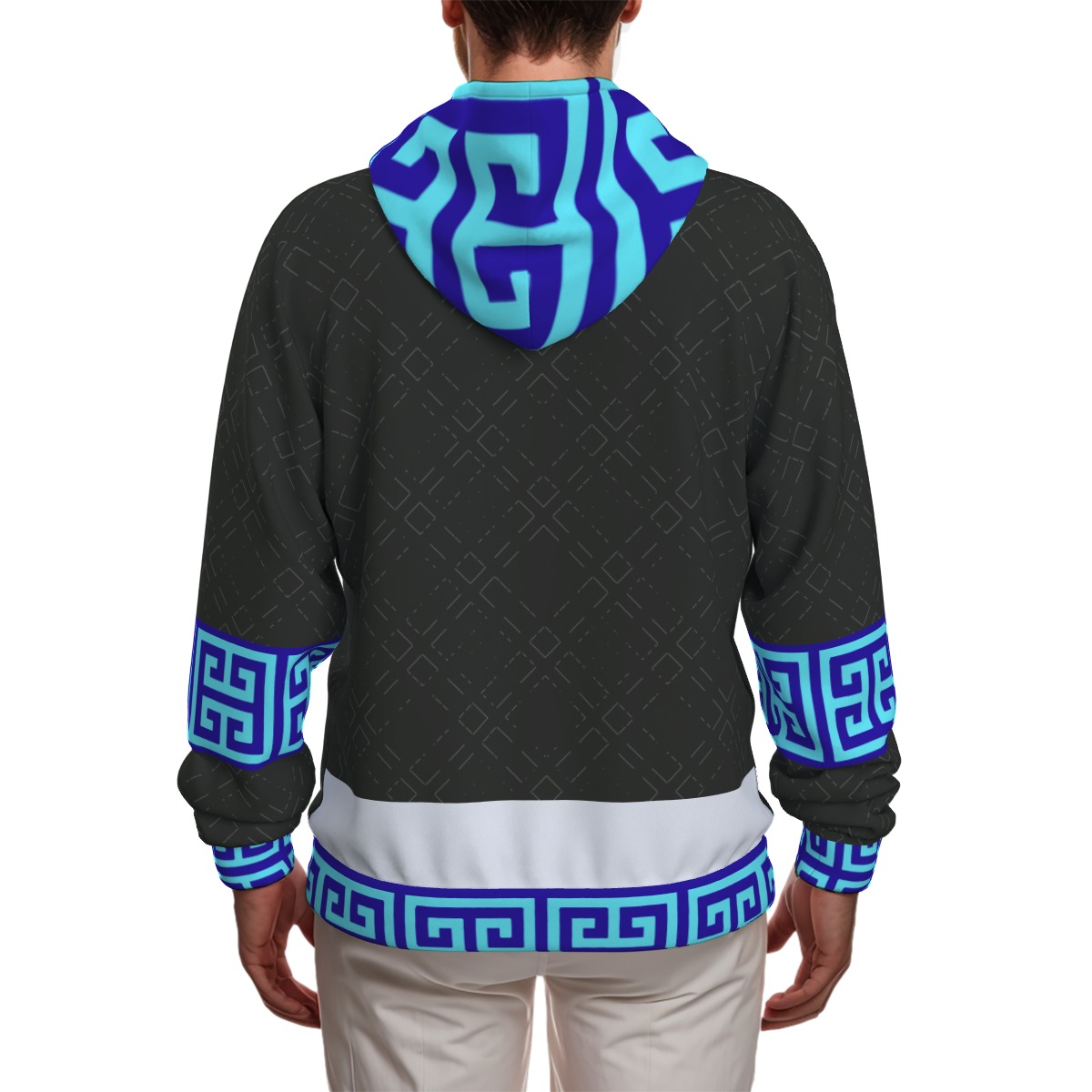 All-Over Print Zip Up Hoodie With Pocket - Image 4