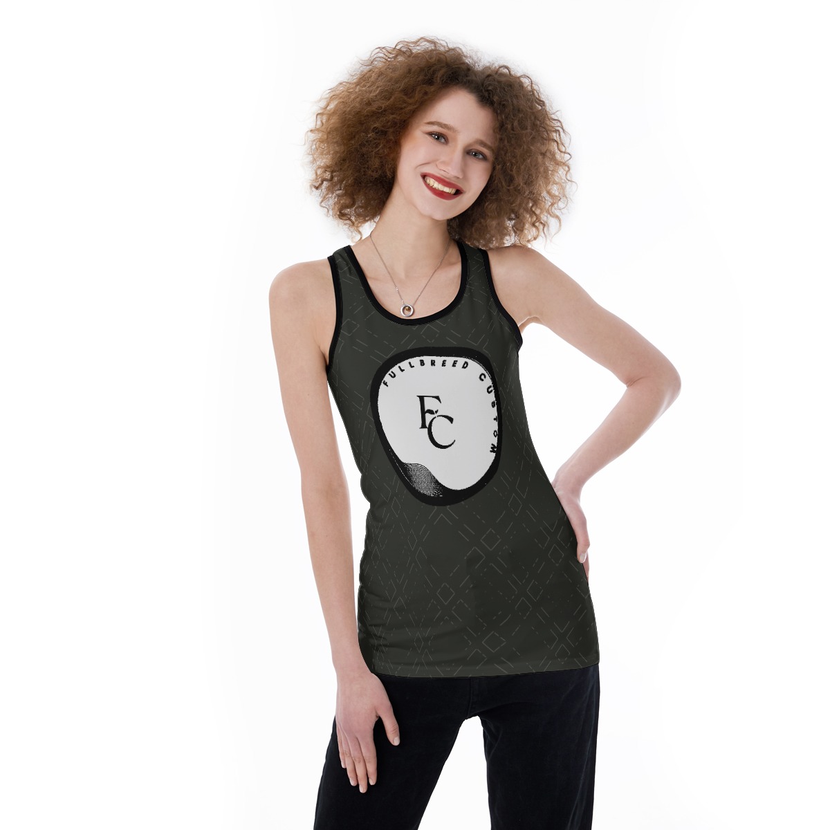 FullbreedCustom Print Women's Back Hollow Tank Top