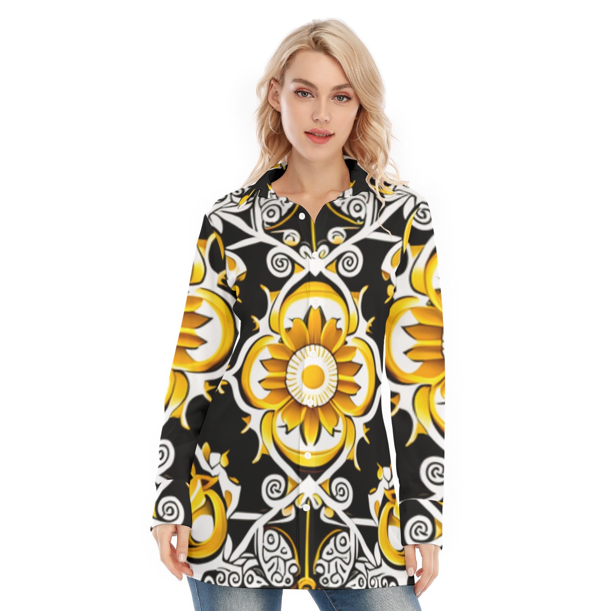 FullbreedCustom Print Women's Long Shirt - Image 2