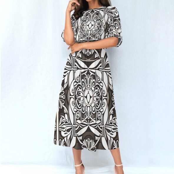 FullbreedCustom Print Women's Elastic Waist Dress