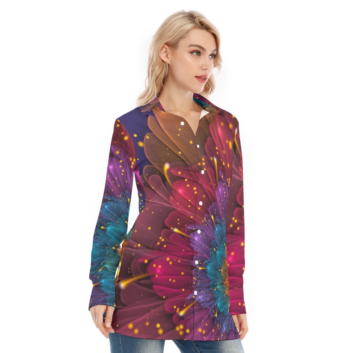 FullbreedCustom Print Women's Long Shirt - Image 2