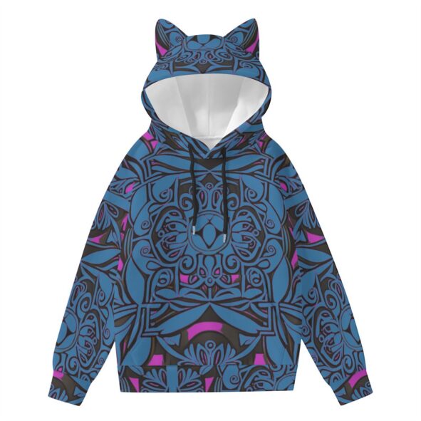 FullbreedCustom  Print Women’s Hoodie With Decorative Ears