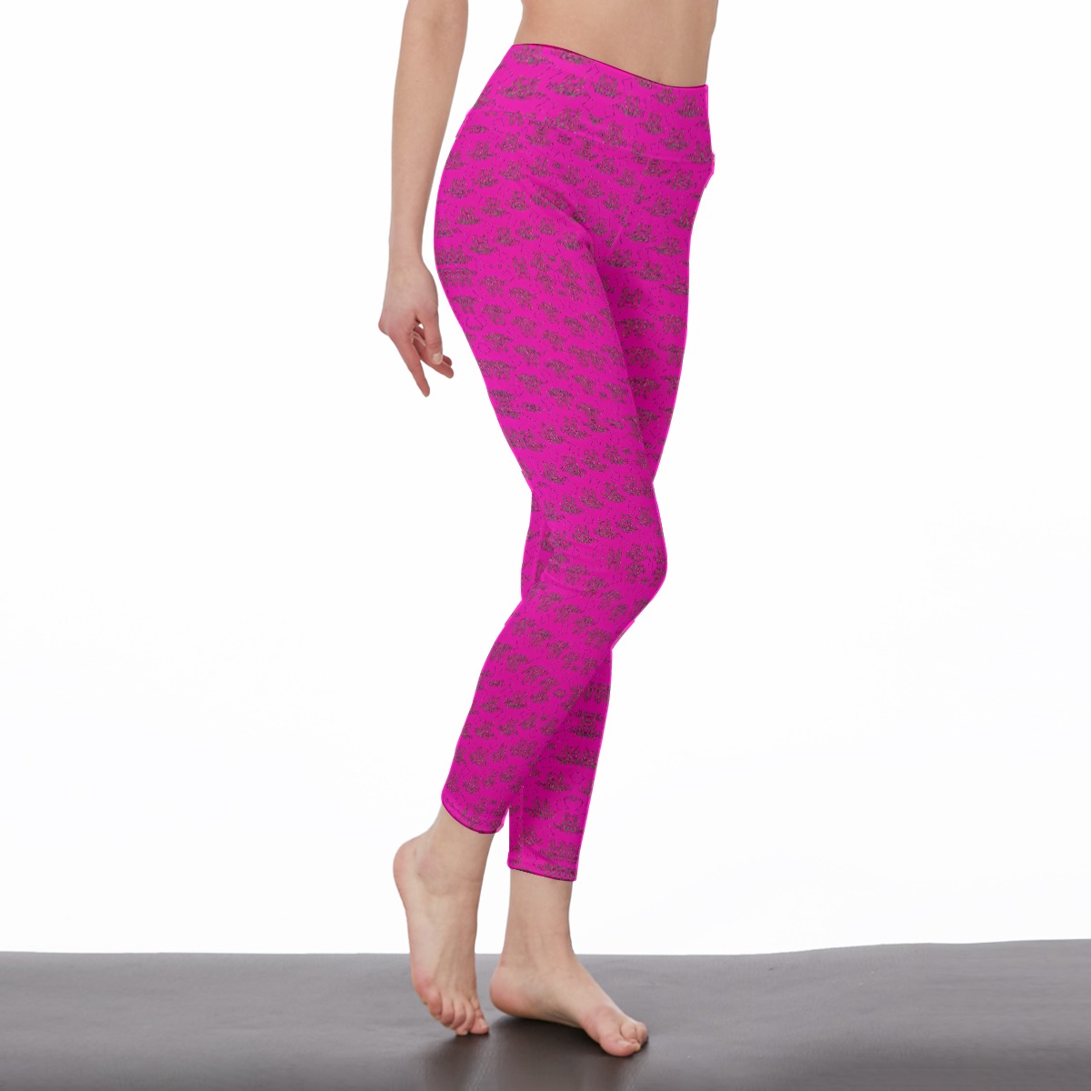 All-Over Print Women's High Waist Leggings | Side Stitch Closure - Image 2