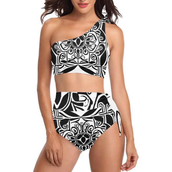 kokorepublic High Waisted One Shoulder Bikini Set (S16)