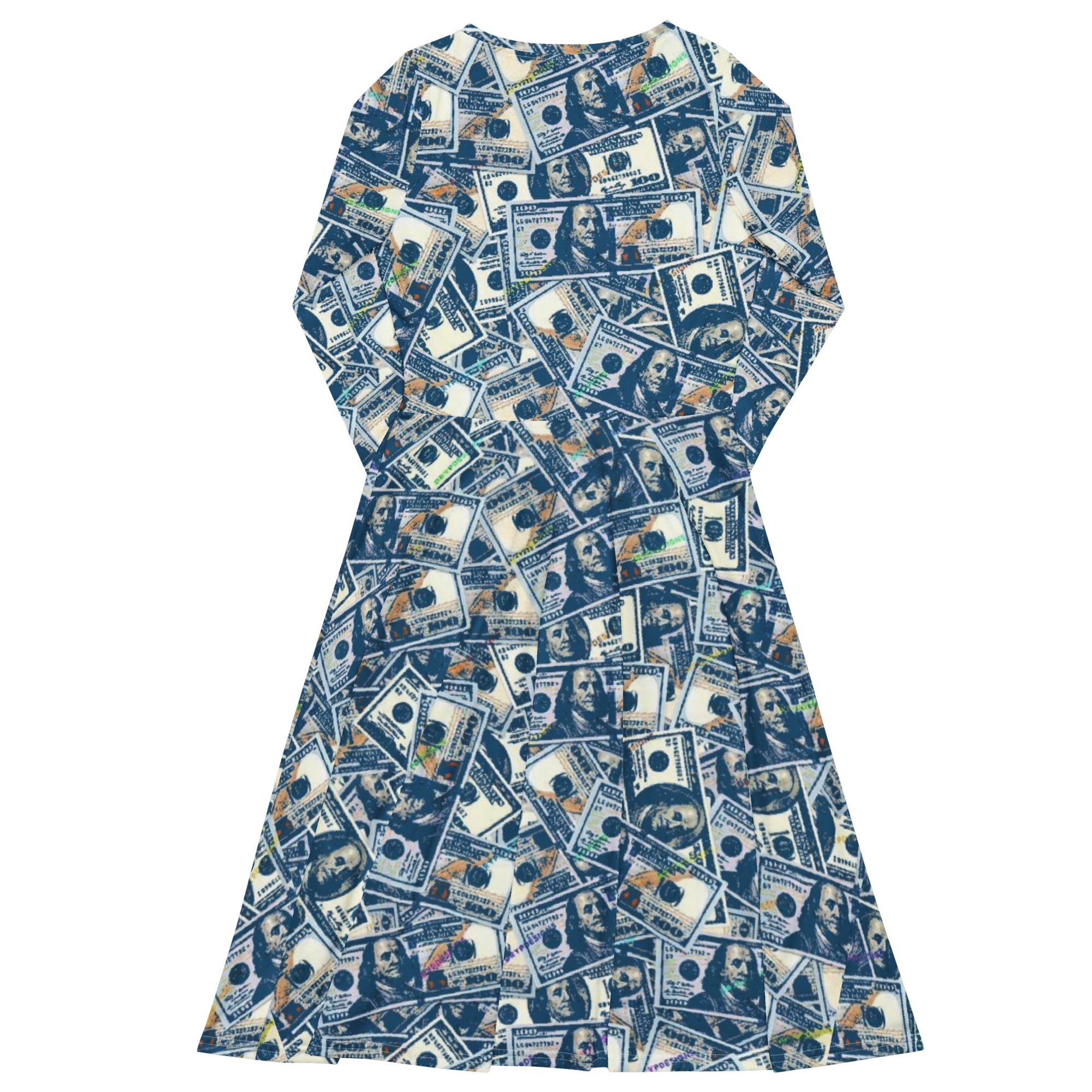 FullbreedCustom print long sleeve midi dress - Image 2