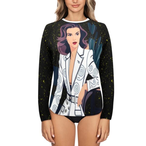 kokorepublic   Women's Long Sleeve Swim Shirt (S39)