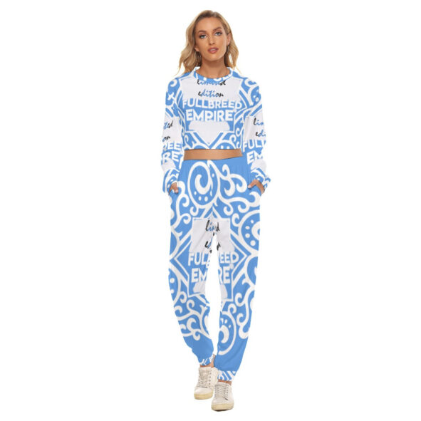 All-Over Print Women's Crop Sweatshirt Suit