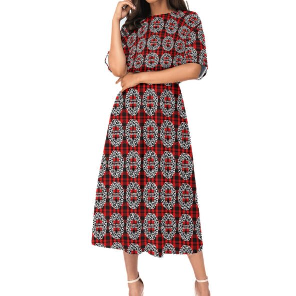 All-Over Print Women's Elastic Waist Dress