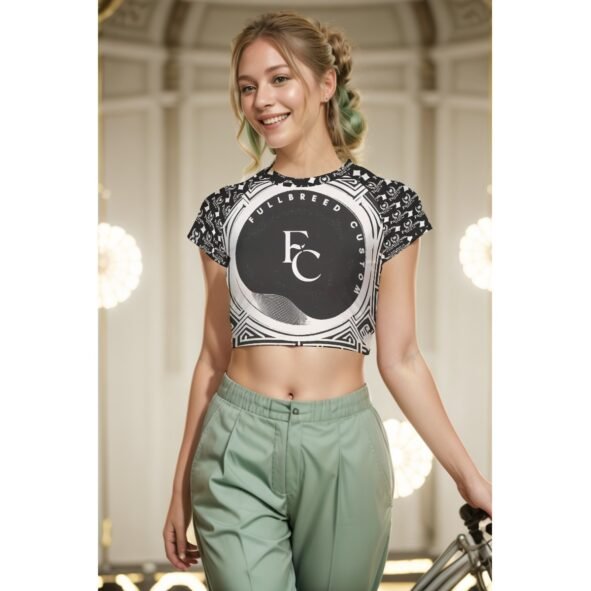 FullbreedCustom Print Women's Raglan Cropped T-shirt