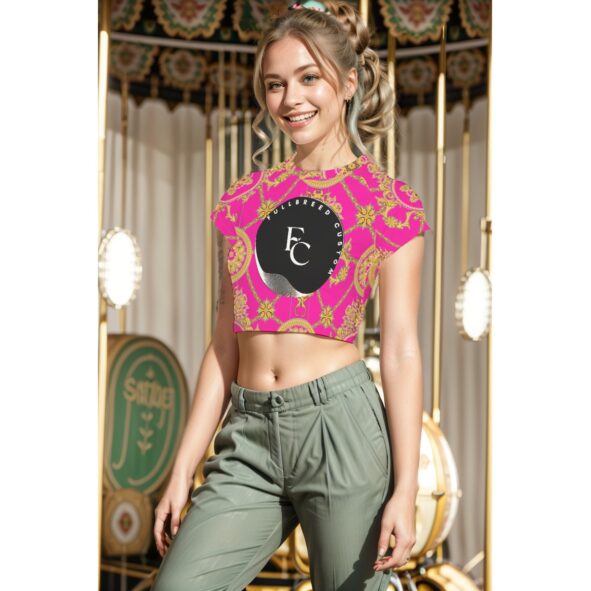 fullbreedcustom Print Women's Raglan Cropped T-shirt