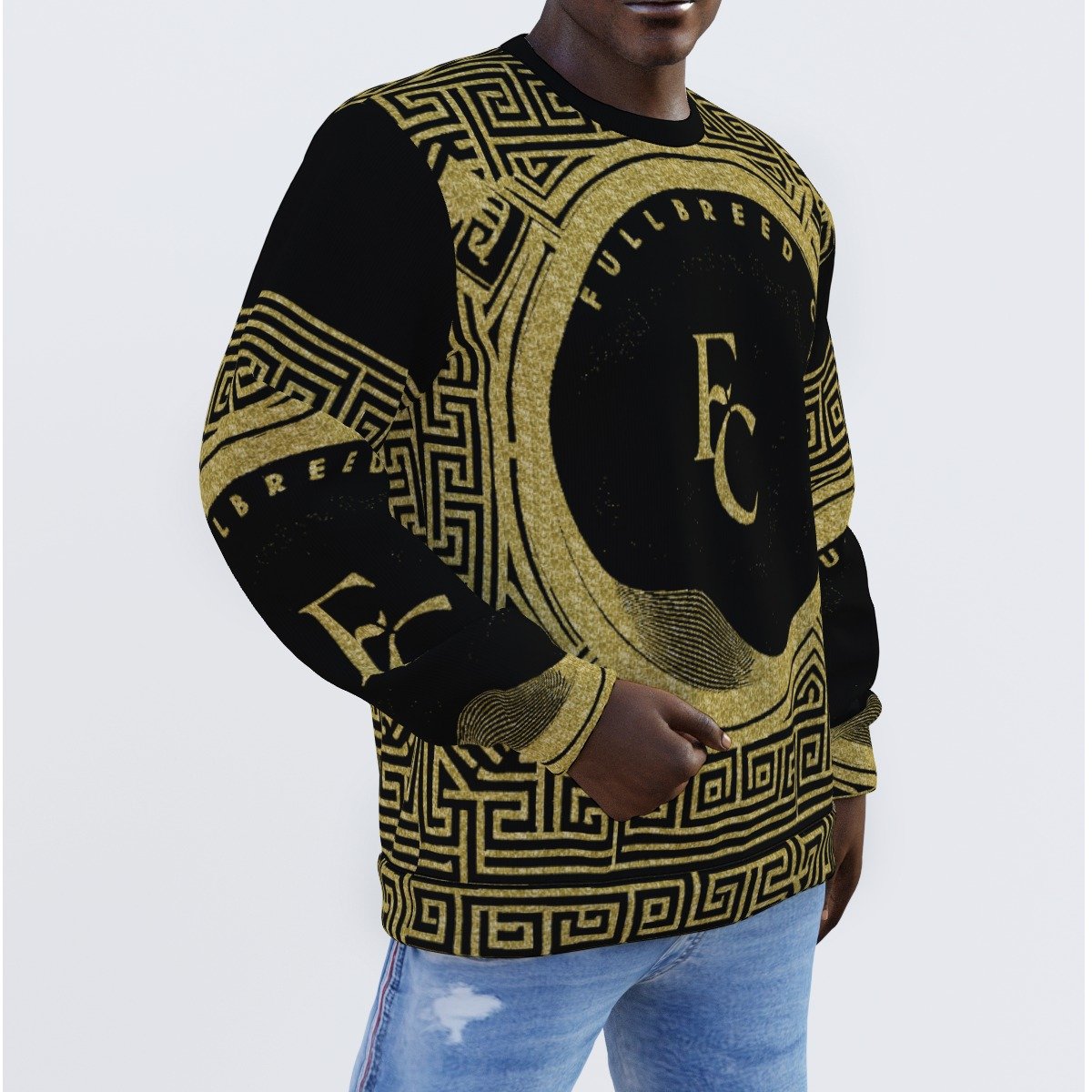 FullbreedCustom Print Men's Sweater - Image 2