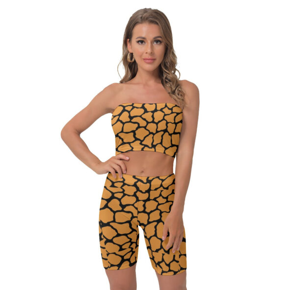 All-Over Print Women's Breast Wrap Shorts Suit