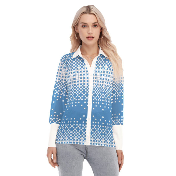 All-Over Print Women's Mesh Blouse