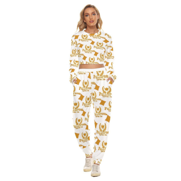 All-Over Print Women's Crop Sweatshirt Suit