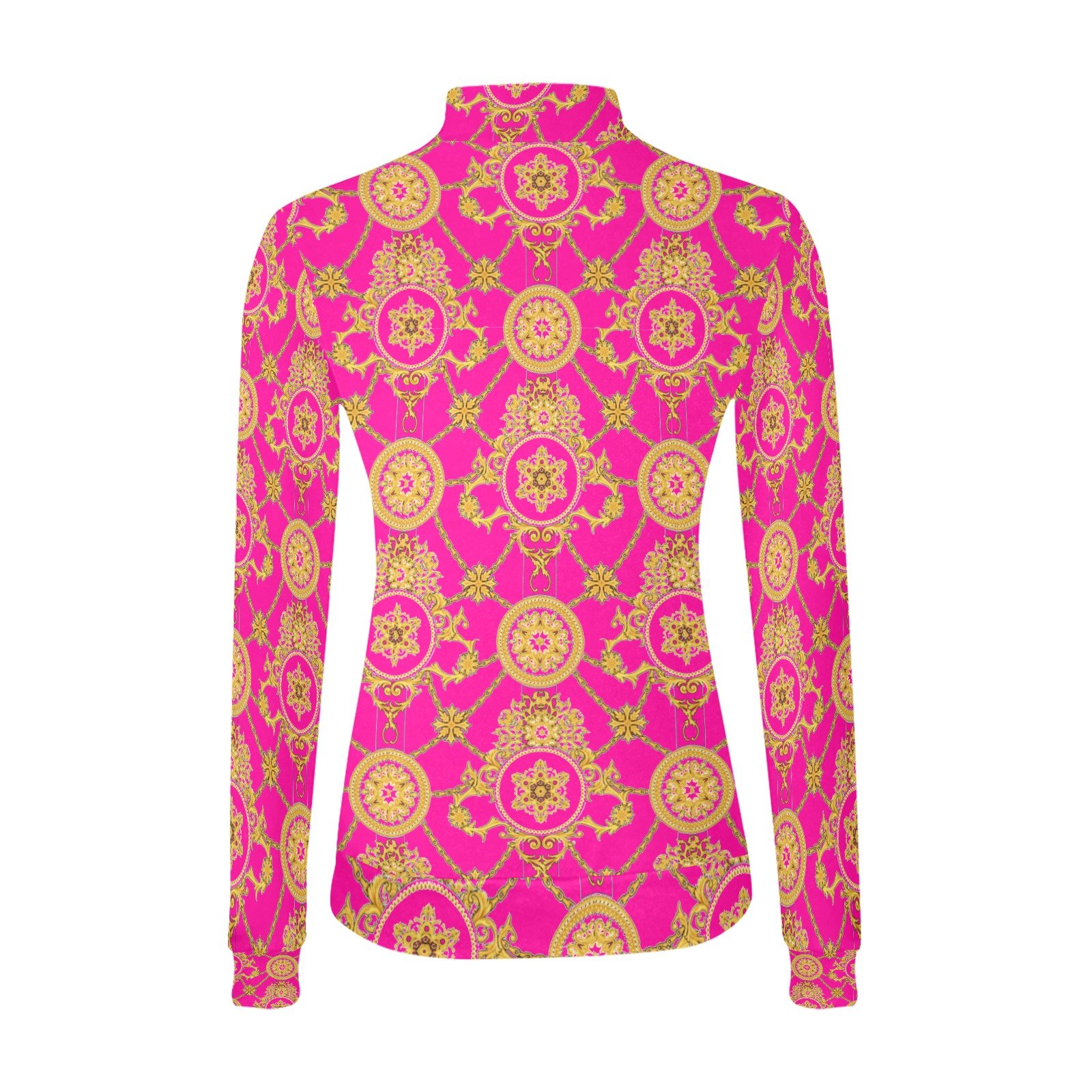 fullbreedcustom Women's All Over Print Mock Neck Sweater (H43) - Image 4