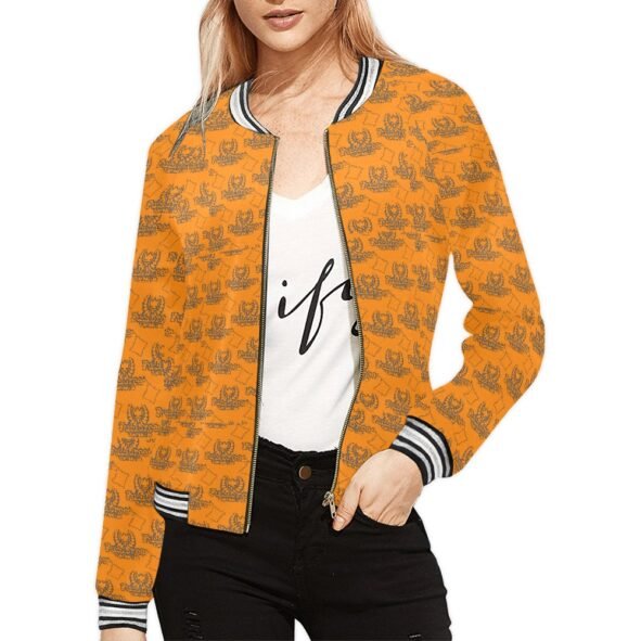 fullbreedcustom Women's Horizontal Stripes Jacket (Model H21)