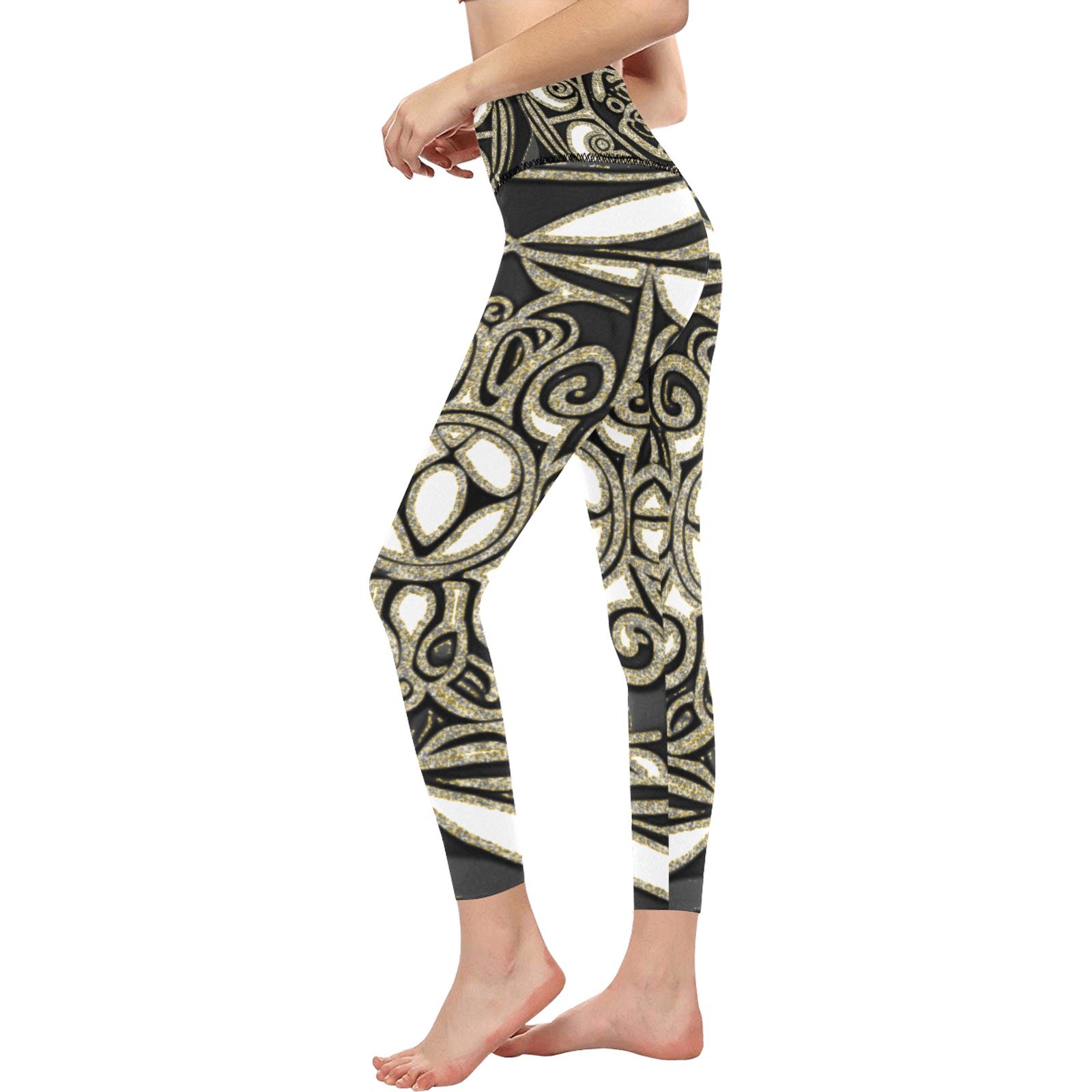 FullbreedCustom Women's High-Waisted Leggings (Model L36) - Image 3