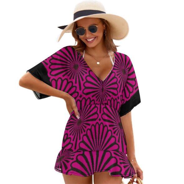 Ladies Thin Short Sleeve One Piece Dress