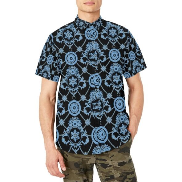 Men's AOP Short Sleeve Shirt with Chest Pocket (T53)