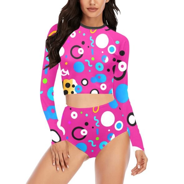 fullbreedcustom Women's Long Sleeve Bikini Set (S27)