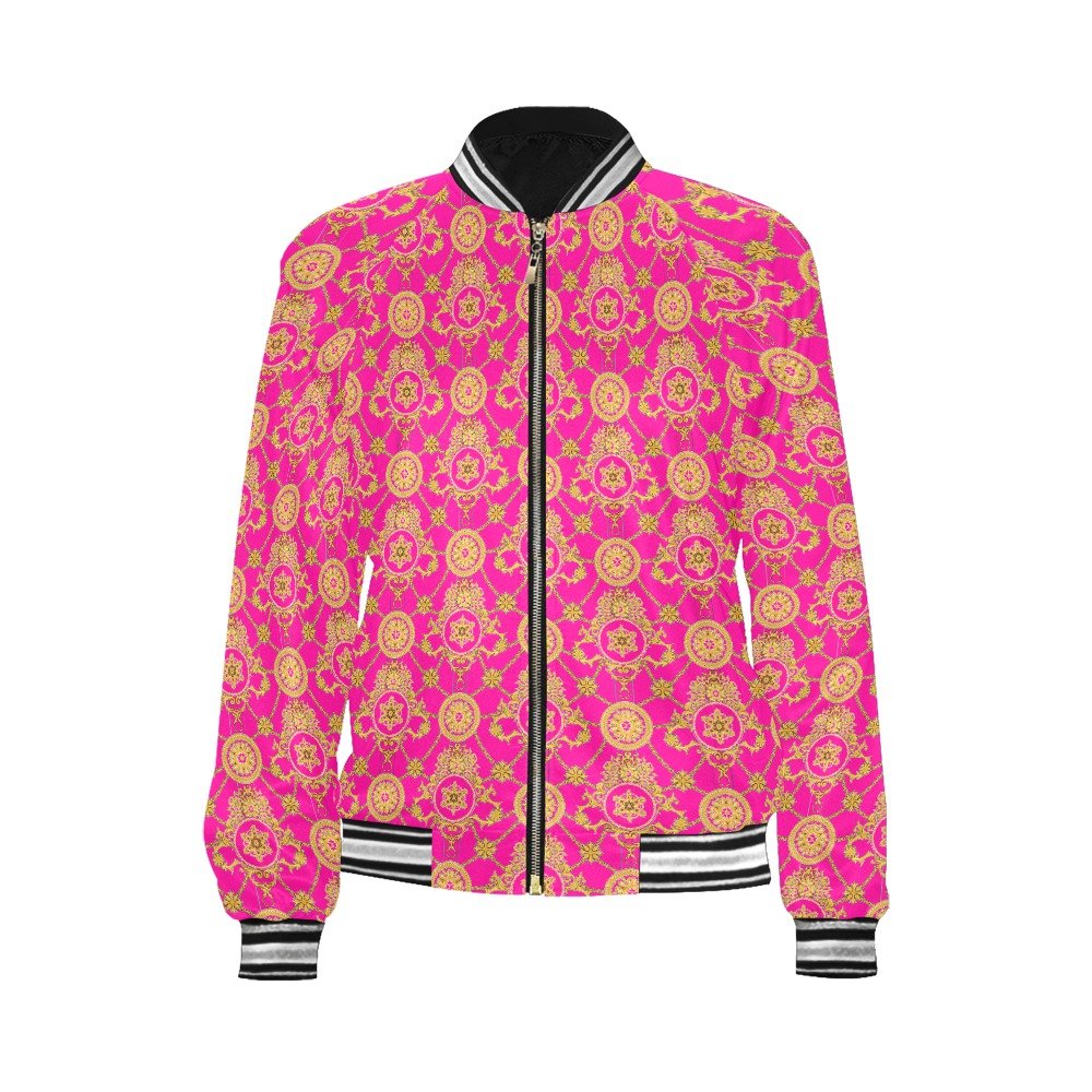 Fullbreedcustom Women's Horizontal Stripes Jacket (Model H21) - Image 4