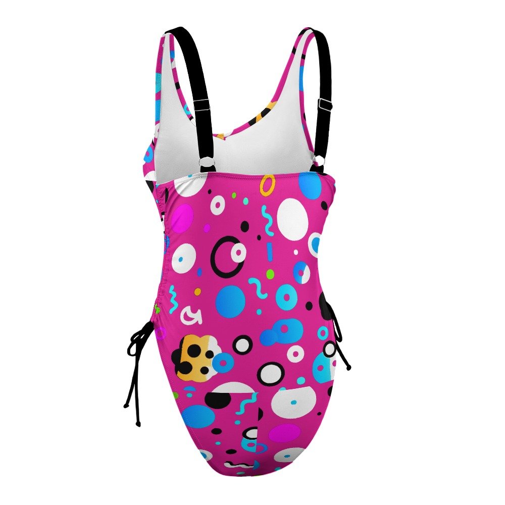 fullbreedcustom Ladies Polka Dot One Piece Swimsuit - Image 3