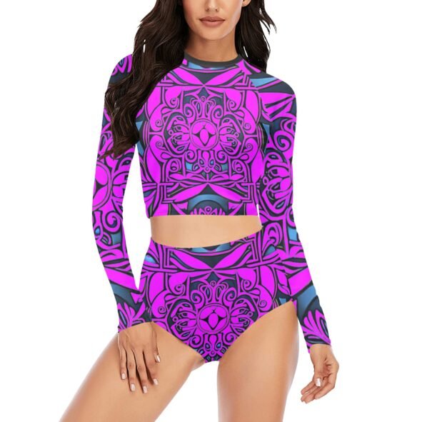 fullbreedcustom Women's Long Sleeve Bikini Set (S27)