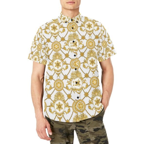 Men's AOP Short Sleeve Shirt with Chest Pocket (T53)