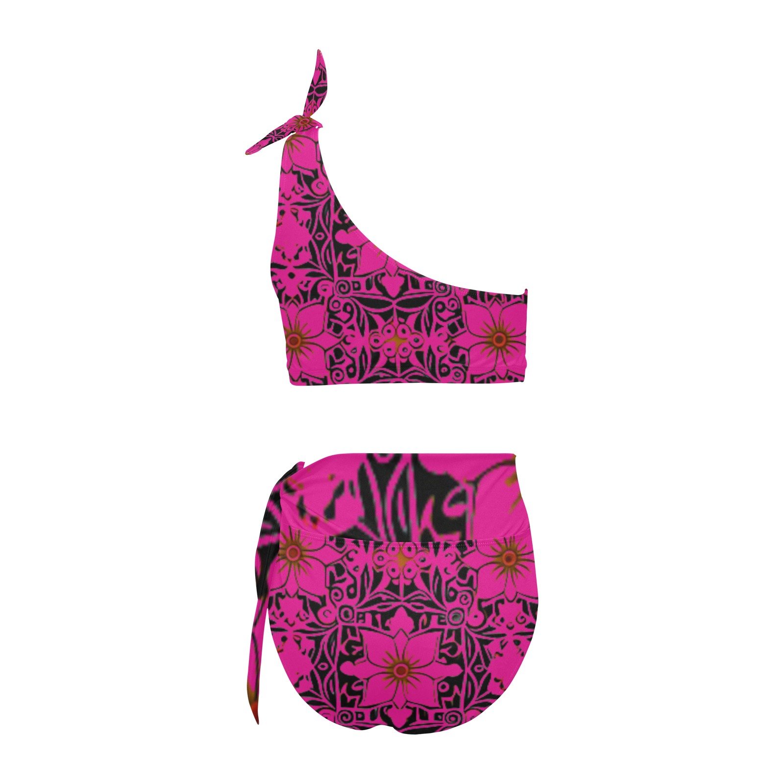 fullbreedcustom High Waisted One Shoulder Bikini Set (S16) - Image 4