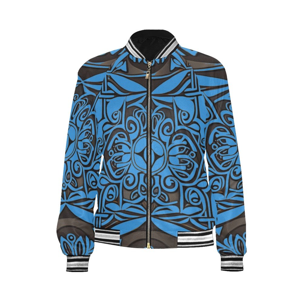 fullbreedcustom Women's Horizontal Stripes Jacket (Model H21) - Image 4