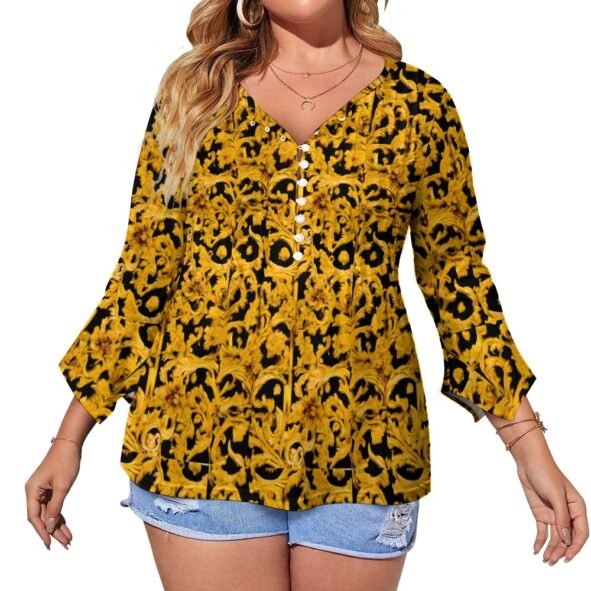 fullbreedcustom Women's ruffled petal sleeve top