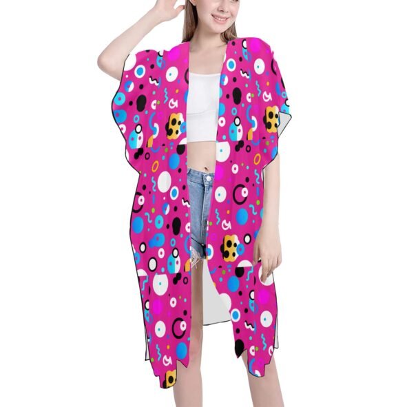 fullbreedcustom Mid-Length Side Slits Chiffon Cover Up (H50)