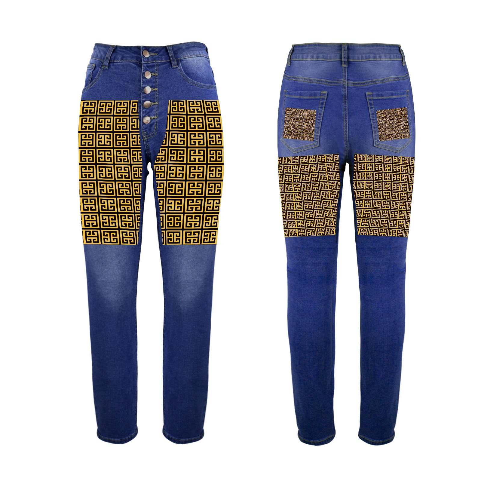 fullbreedcustom Women's Jeans (Front&Back Printing) - Image 4