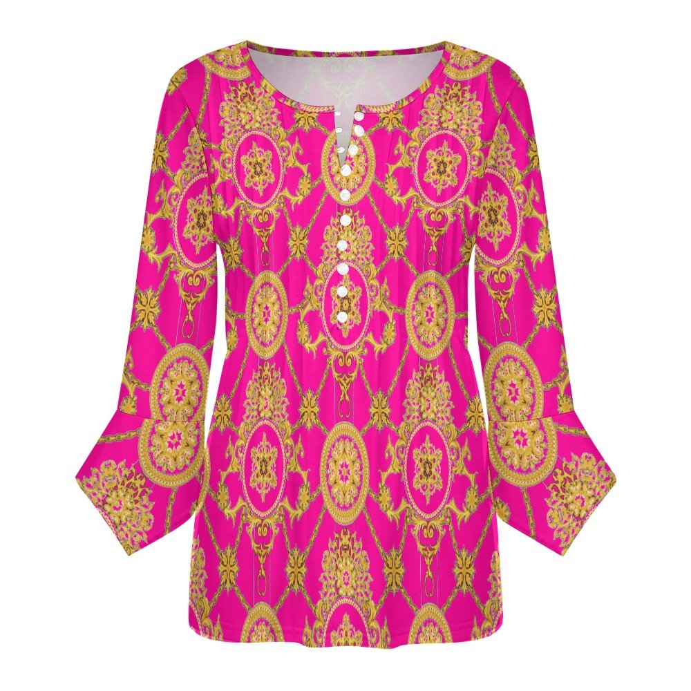 fullbreedcustom Women's ruffled petal sleeve top - Image 4