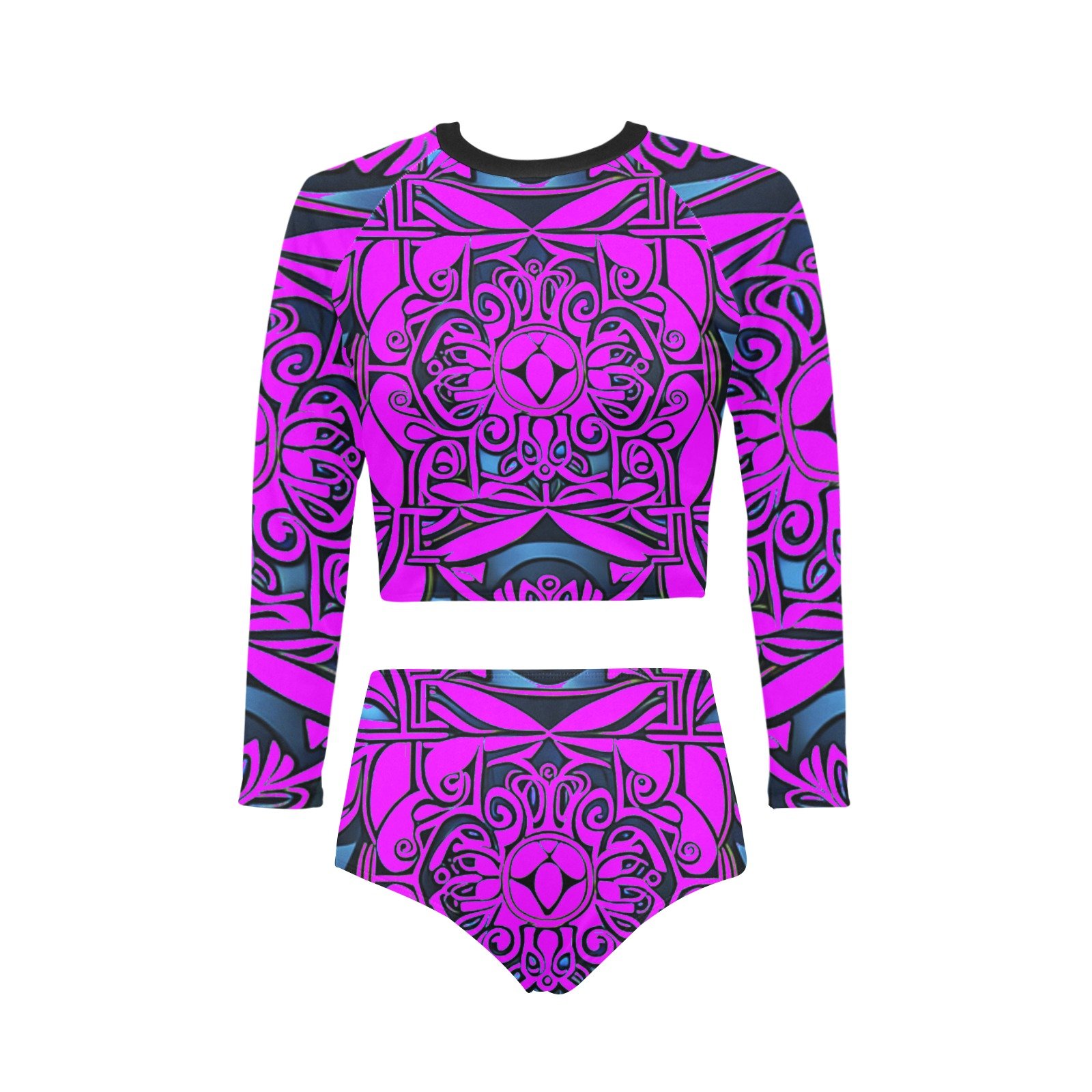 fullbreedcustom Women's Long Sleeve Bikini Set (S27) - Image 3