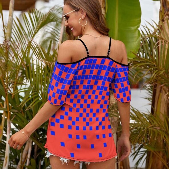 Casual Ladies Off Shoulder Sling Short Sleeve Top