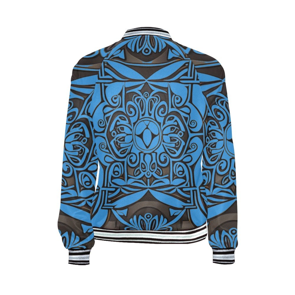 fullbreedcustom Women's Horizontal Stripes Jacket (Model H21) - Image 5