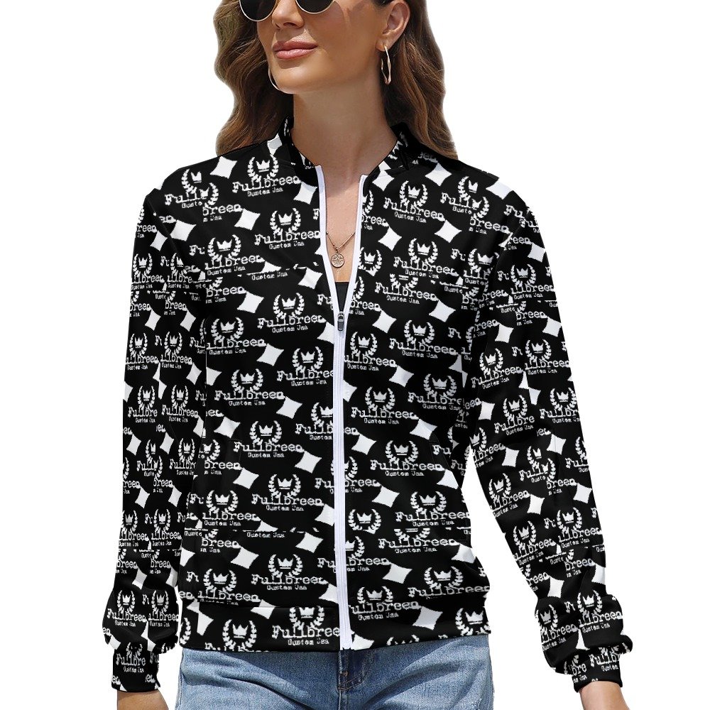 fullbreedcustom Women's Long Sleeve Zipper Jacket - Image 2