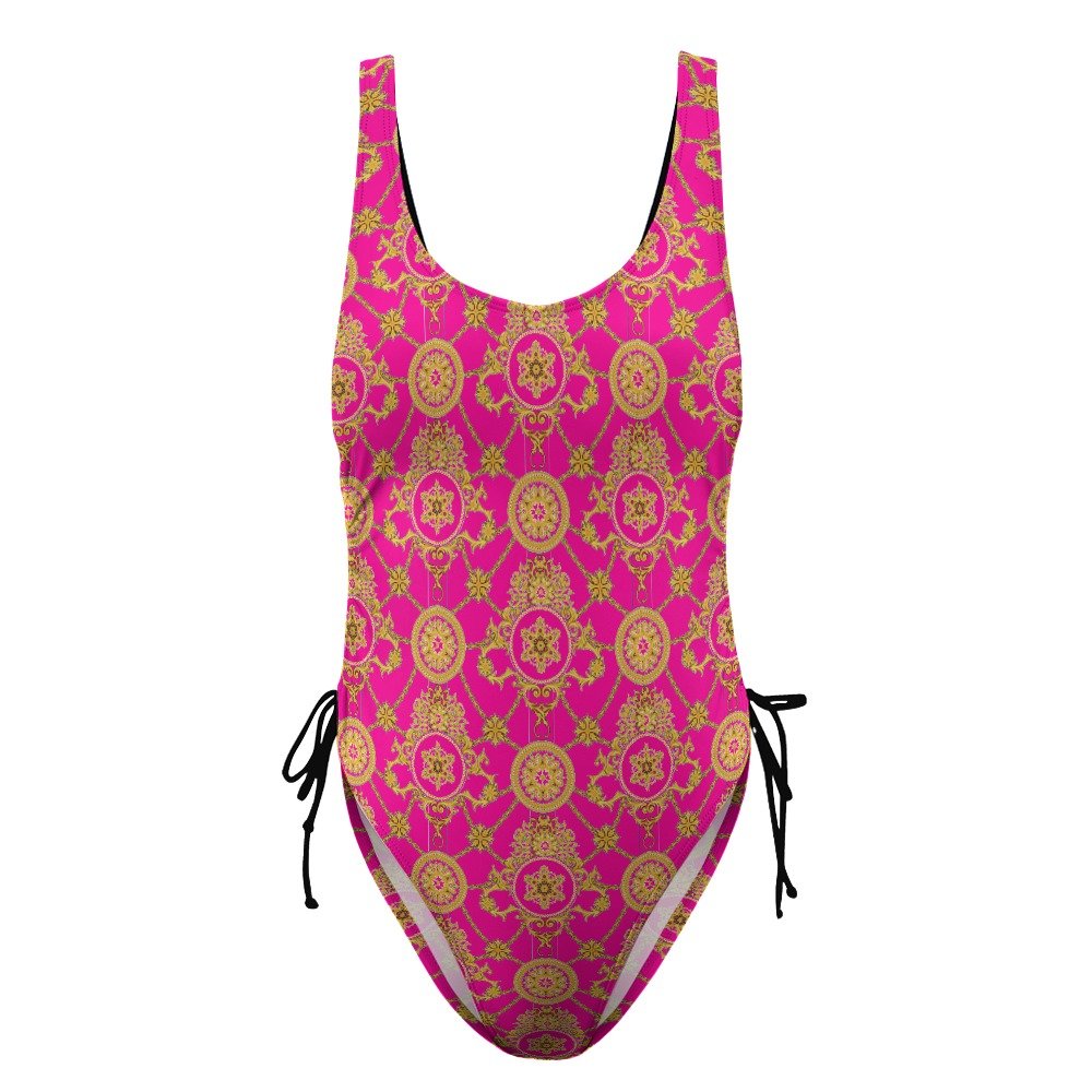 fullbreedcustom Ladies Polka Dot One Piece Swimsuit - Image 4