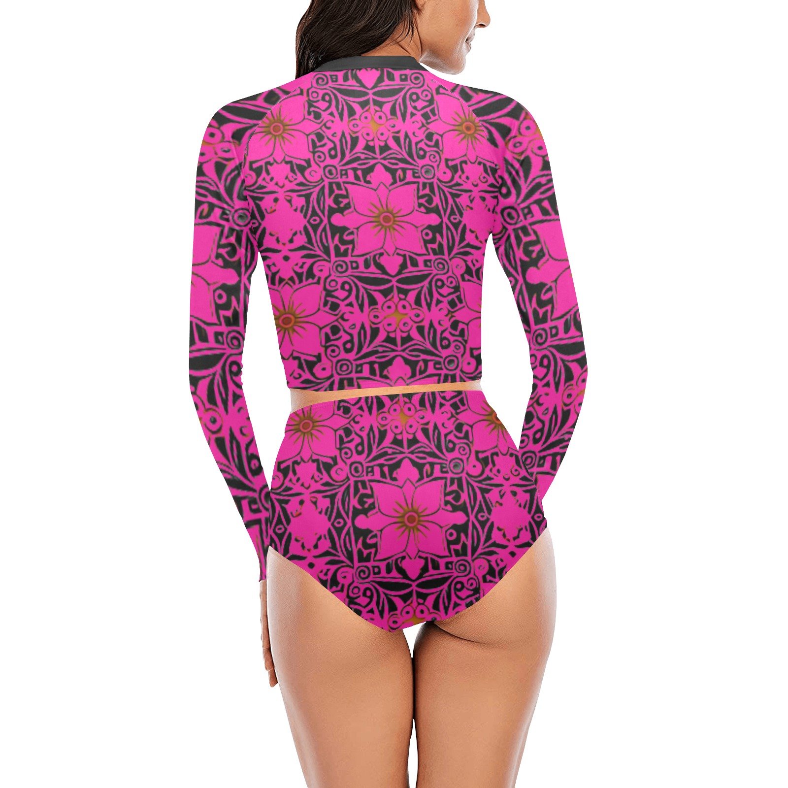 fullbreedcustom Women's Long Sleeve Bikini Set (S27) - Image 2