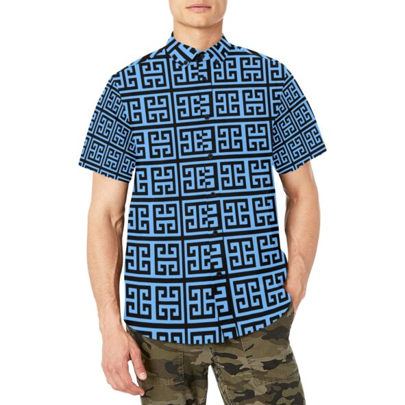 fullbreedcustom Men's AOP Short Sleeve Shirt with Chest Pocket (T53)